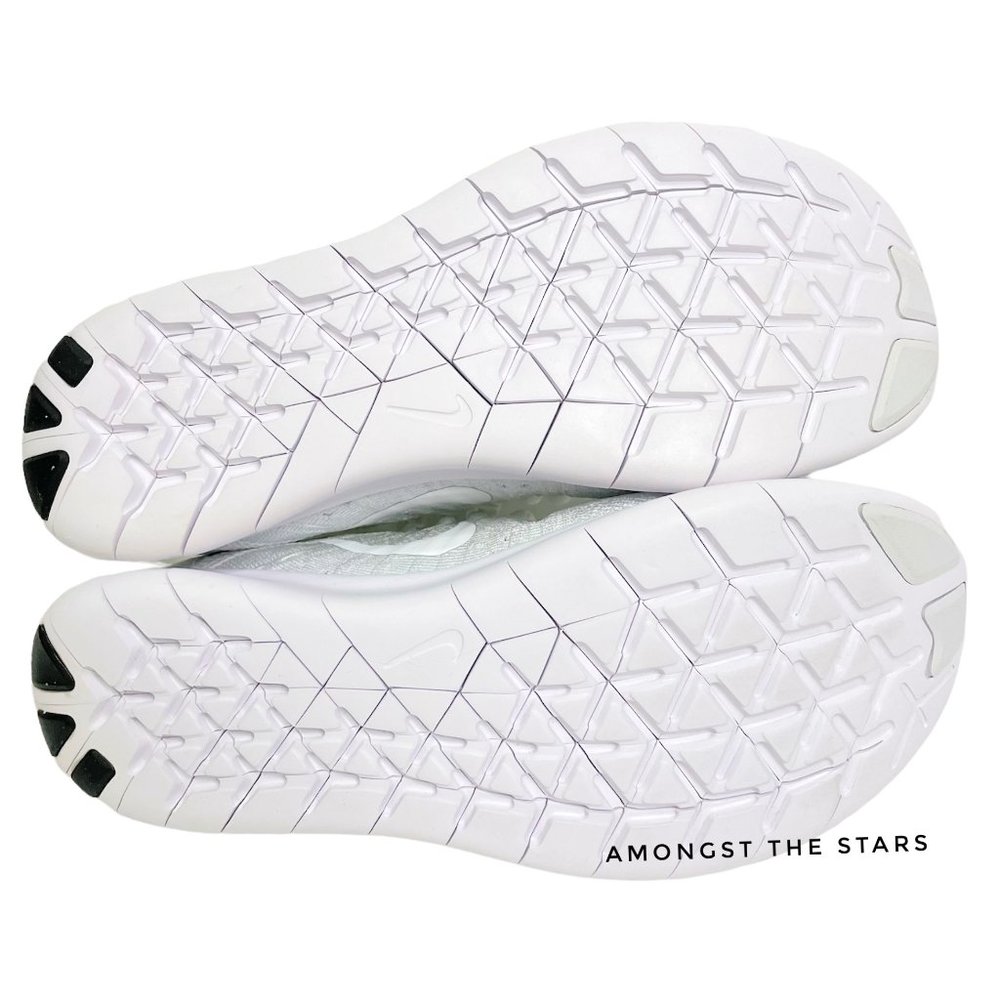 Nike Free RN Flyknit 2017 White Pure Platinum Running Sneakers 880844-100 - Picture 6 of 10